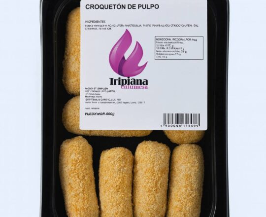 CROUETA CASERA DE PULPO BOLSAS DE 500GR 10 UNI POR BOLSA